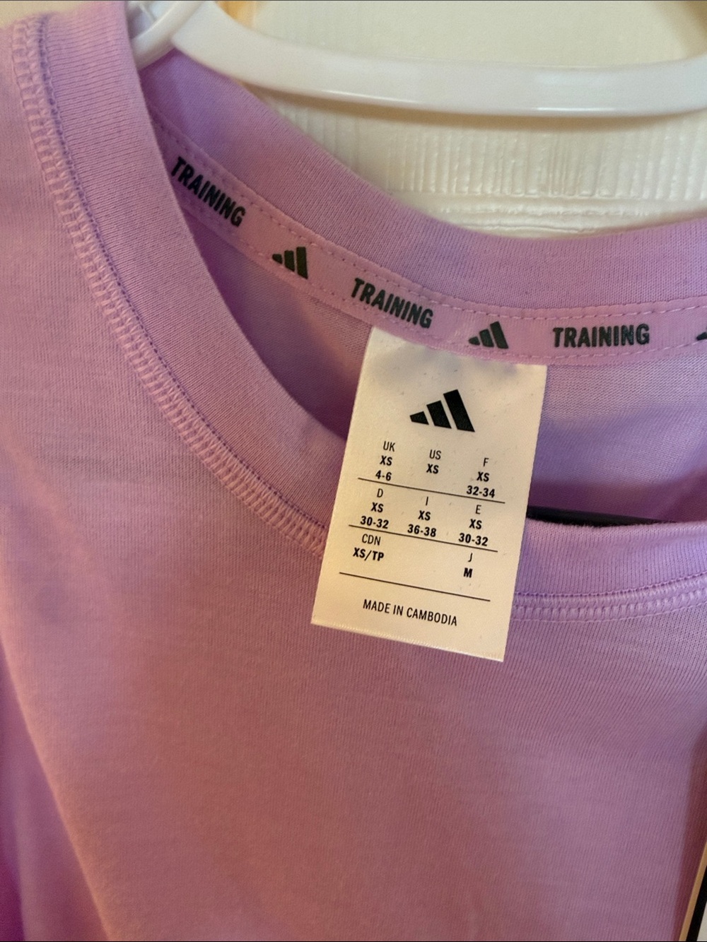 Adidas Cropped Training Essentials Boxy Workout Tank Top | Lilac Bliss - Picture 9 of 14